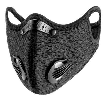 Reusable Face Mask with Activated Carbon Filter for Sports