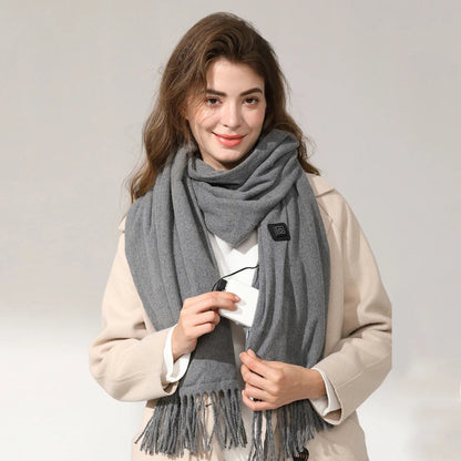 Electric Neck Warmer Scarf - Adjustable Heated Design for Winter Use