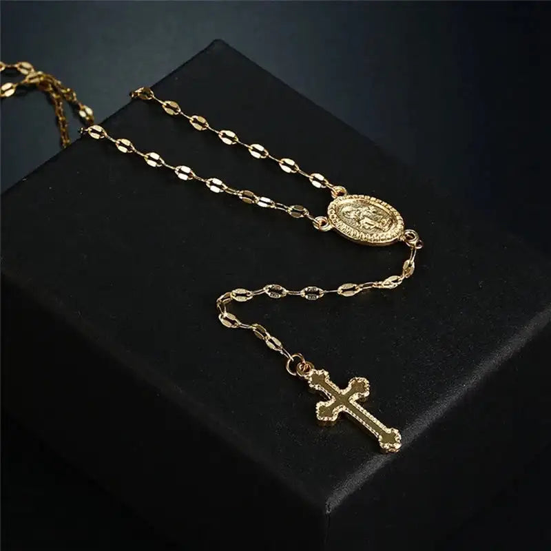 Elegant Rosary Necklace – Faith-Inspired Jewelry for Every Event