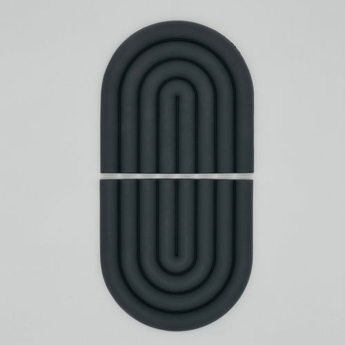 Set of 2 Heat-Resistant Black Silicone Pot Holders