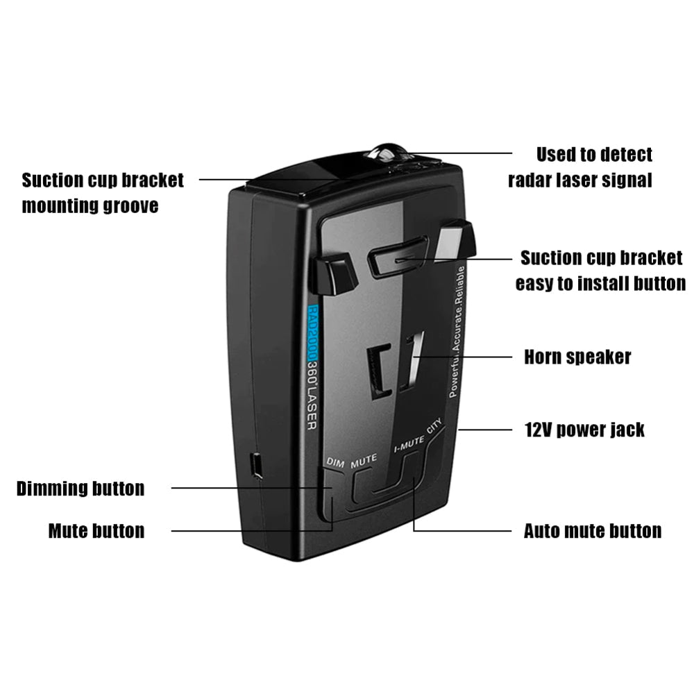 Radar Detector with Voice Notifications and False Alert Reduction