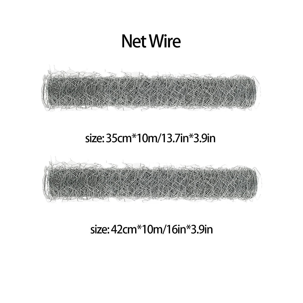 Hexagonal Wire Mesh - Galvanized Finish - 10 m Roll - Mesh Size 2.5 × 1.5 cm