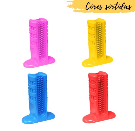 Pet Toothbrush with Bite Ring for Dental Care