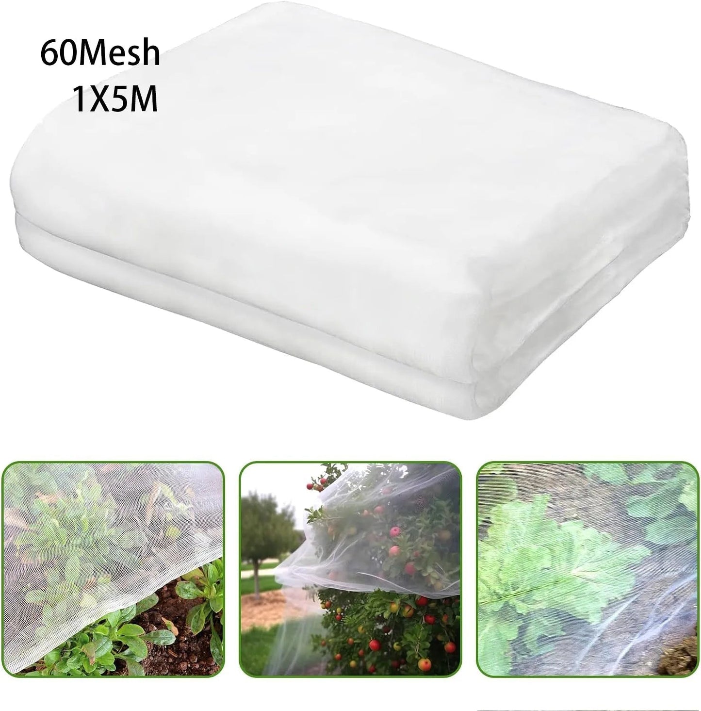 Plant Protection Netting – HDPE Insect and Bird Barrier, Light-Transmissive, Ideal for Vegetables & Fruits