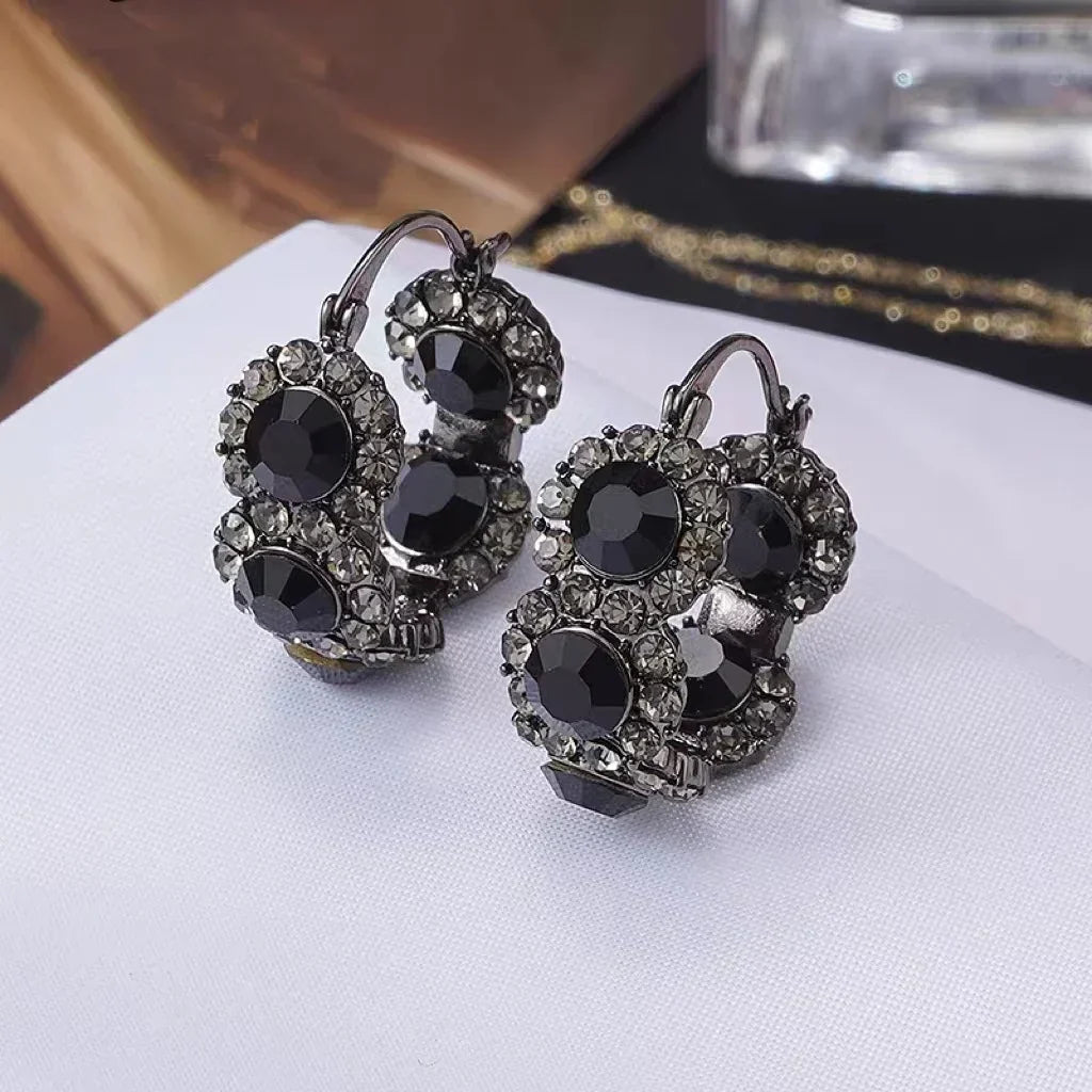 Elegant Gold-Plated Vintage French Earrings