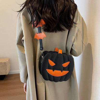Minimalistic Halloween Shoulder Bag – Solid Color Messenger Tote