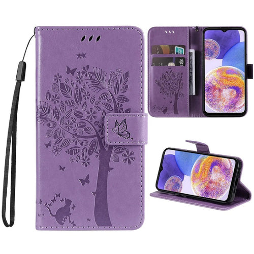 Leather Flip Case with Wallet Design for Samsung Galaxy