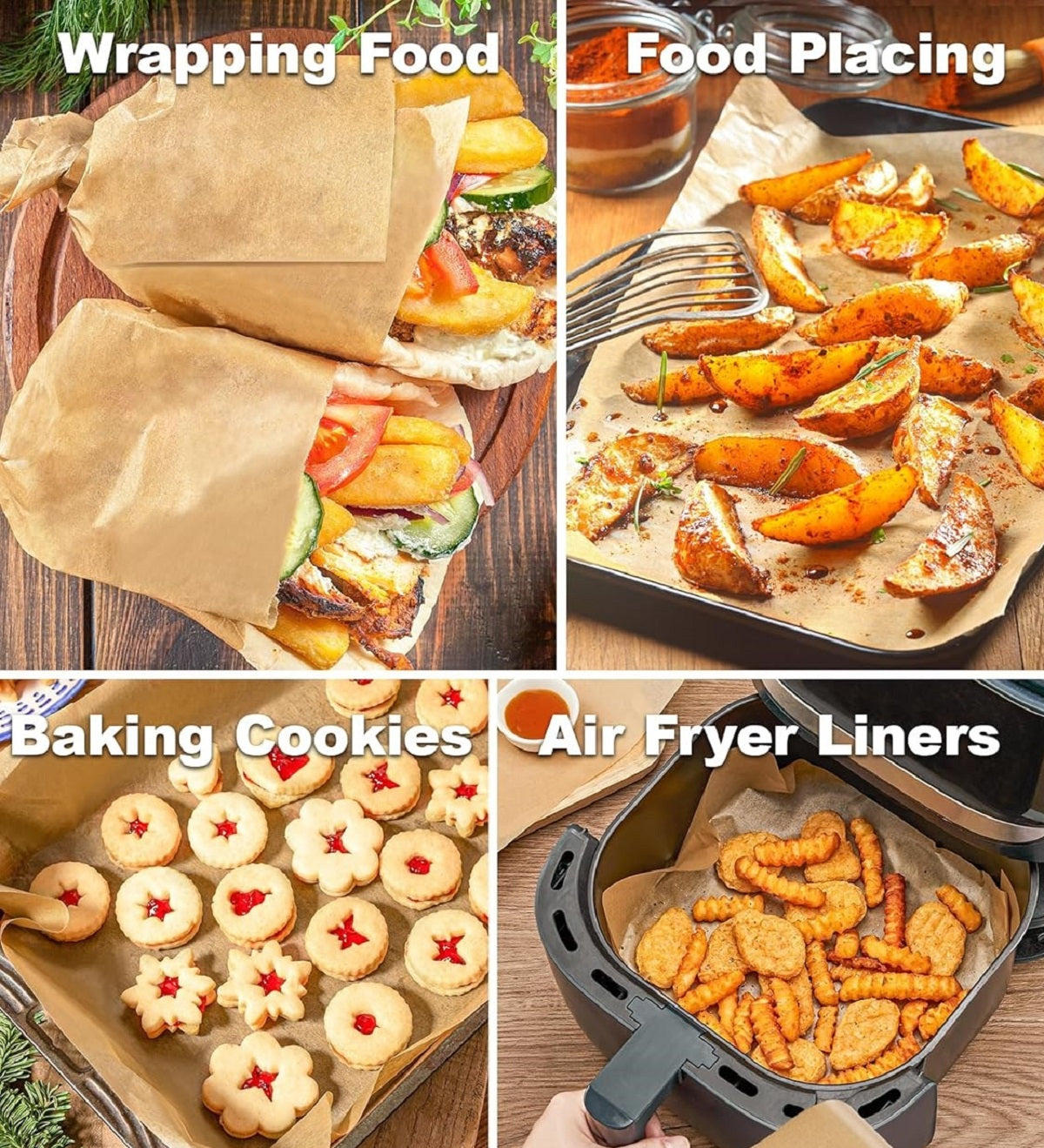 Non-Stick Baking Sheets Made of Parchment Paper