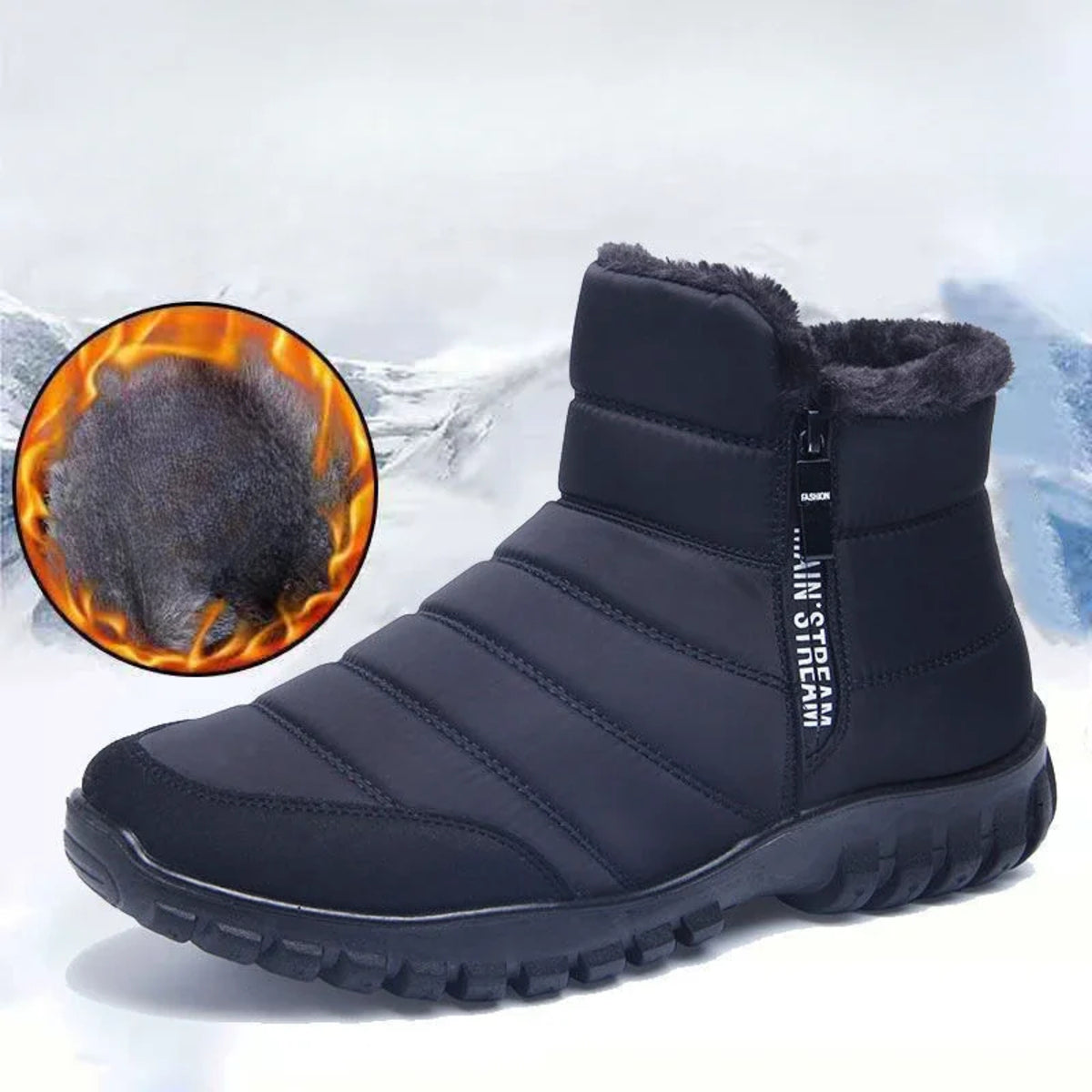 Casual Sneakers for Men - Warm, Non-Slip Winter Footwear with Soft Sole