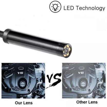 Waterproof USB Endoscope Camera with LED Light - 3-in-1