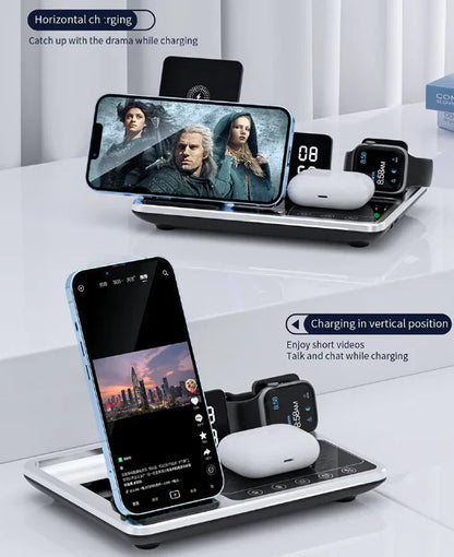 4-in-1 Wireless Charger for iPhone, Apple Watch, and AirPods - Fast Charging