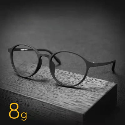 Lightweight Round Reading Glasses with Blue Light Filter - Titanium Magnifiers