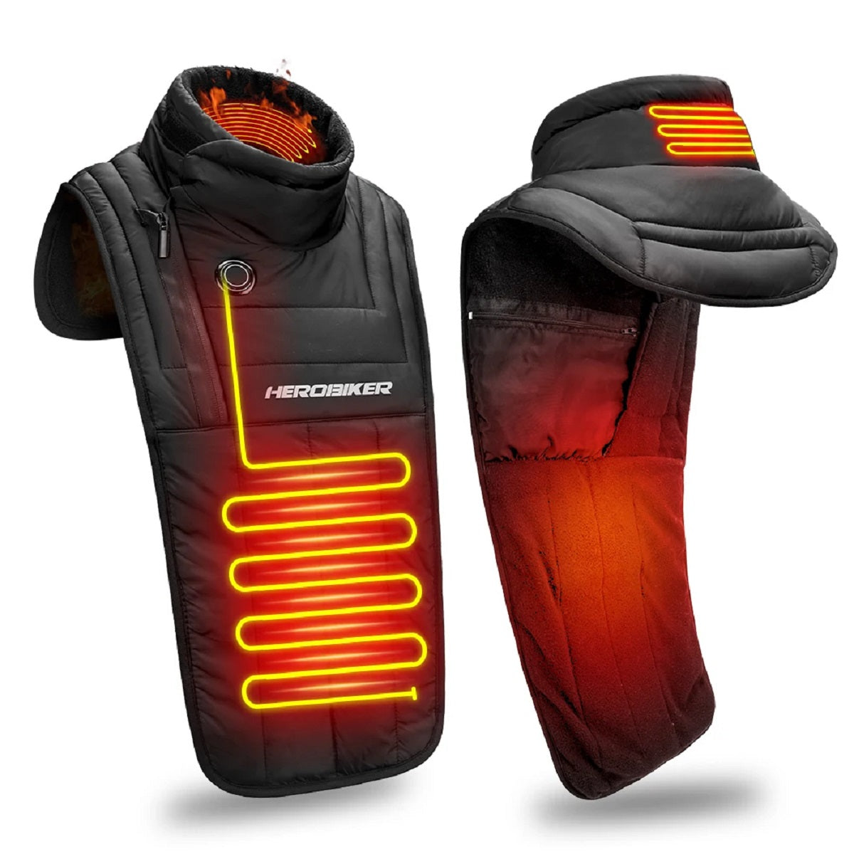 Windproof USB Neck Warmer Scarf for Winter Motorcycling
