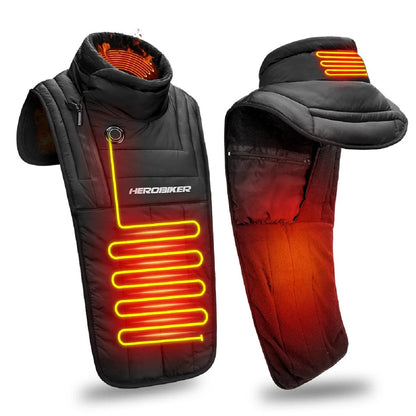 Windproof USB Neck Warmer Scarf for Winter Motorcycling