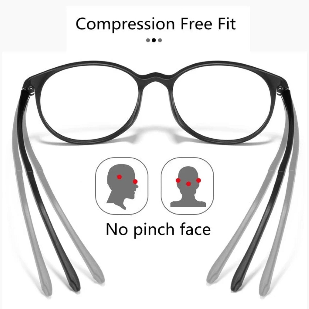 Lightweight Round Reading Glasses with Blue Light Filter - Titanium Magnifiers