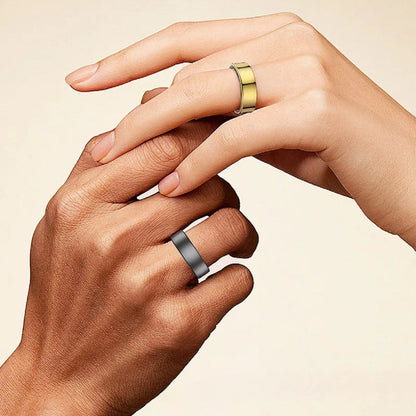 Health and Sleep Monitoring Smart Ring - Waterproof, Wireless Charging, 5 ATM
