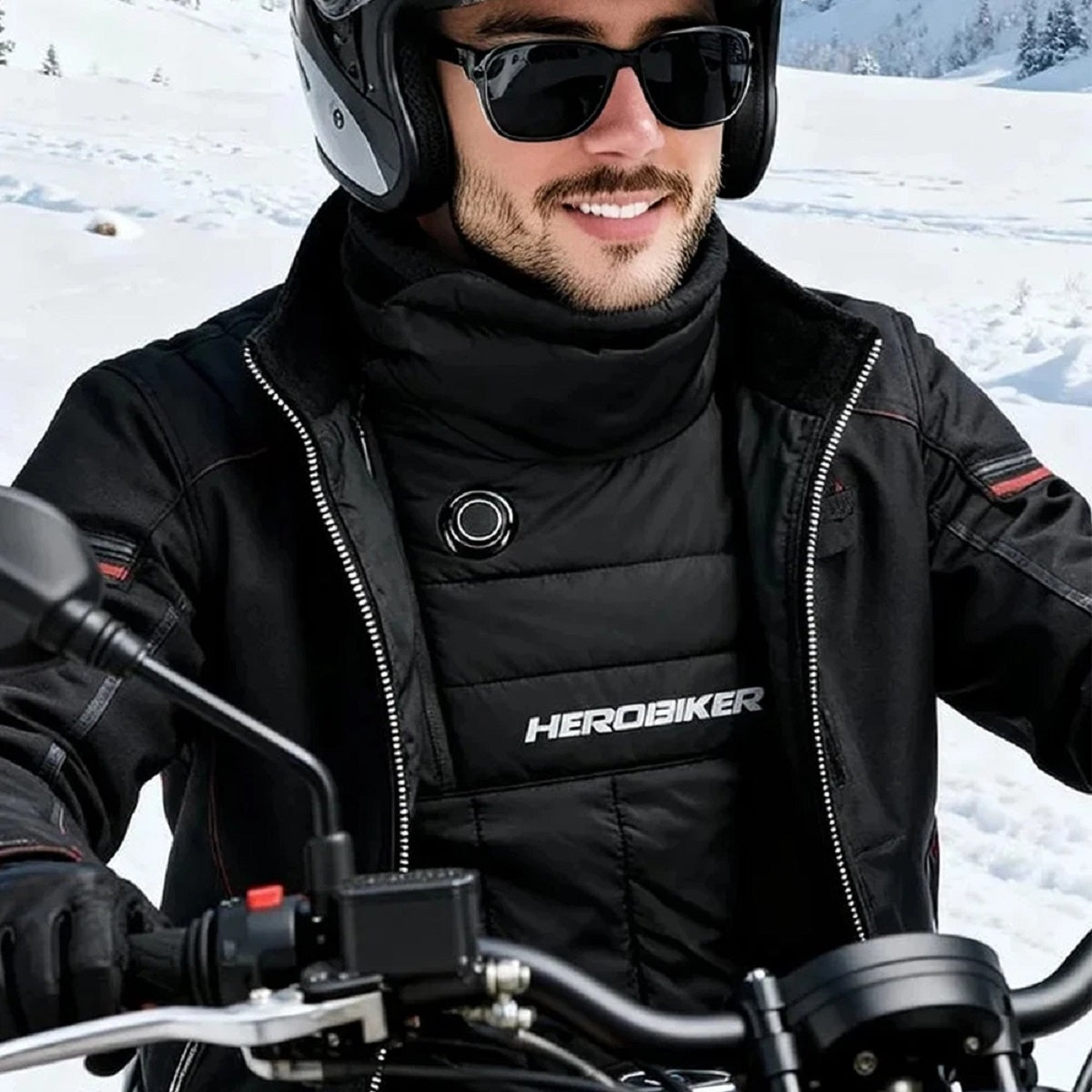 Windproof USB Neck Warmer Scarf for Winter Motorcycling