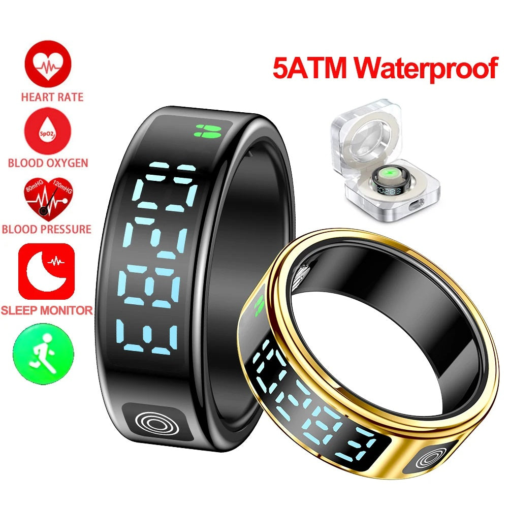 Waterproof Smart Ring for Multi-Sport Use - Heart Rate & SpO₂ Tracker