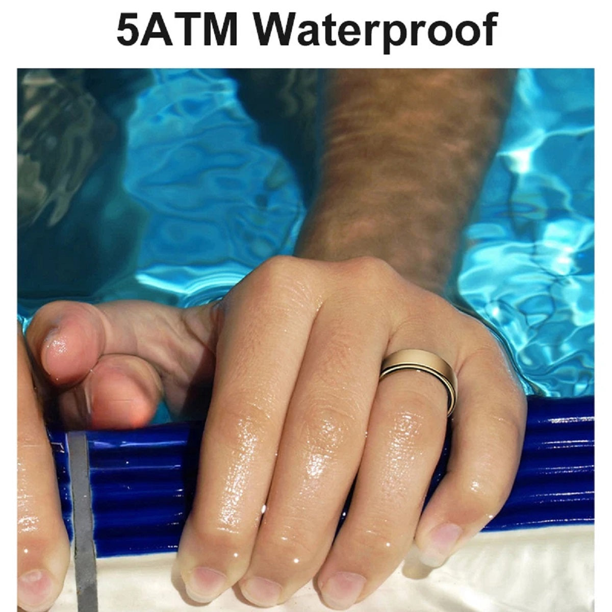 Health and Sleep Monitoring Smart Ring - Waterproof, Wireless Charging, 5 ATM
