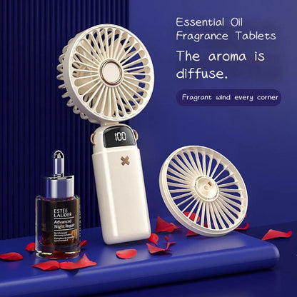 Portable USB Aromatherapy Fan – Quiet Desk Device for Travel and Office