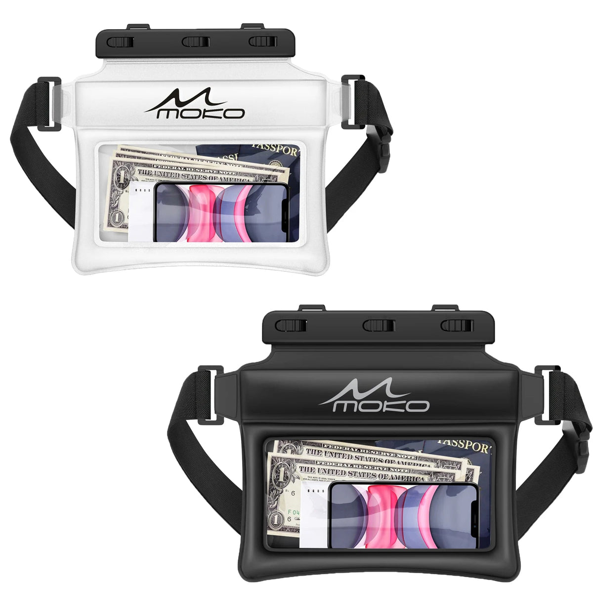 Floating Dry Pouch for Swimming - Waterproof Phone Waist Bag