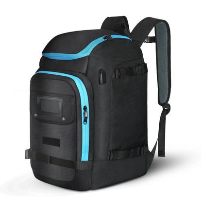 50L Waterproof Ski Boot Backpack with Helmet and Goggles Compartment