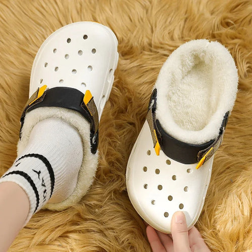 Classic Clogs with Plush Fur Lining for Winter – Unisex Design