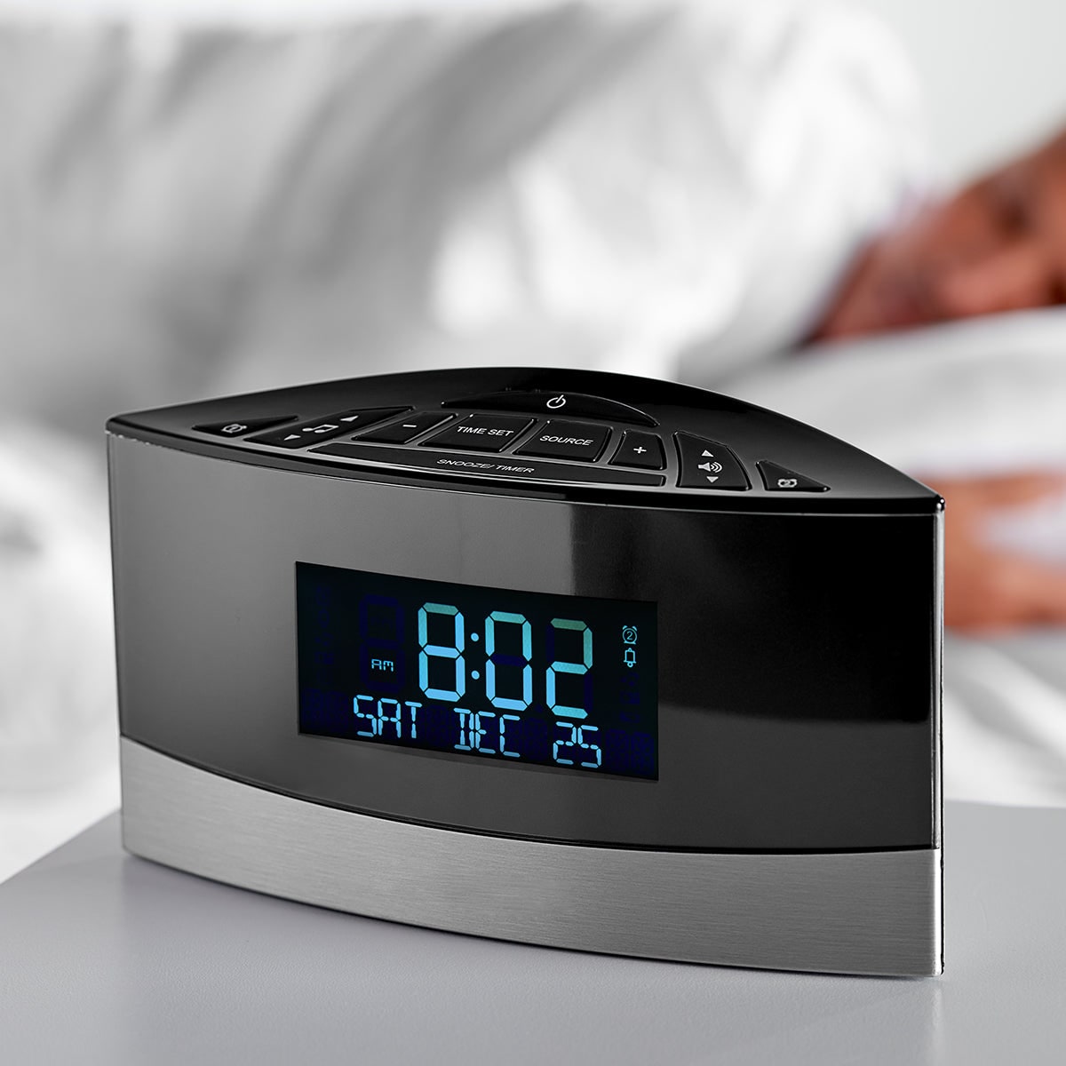 Smart Sound Alarm Clock with FM Radio and Sleep Timer