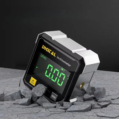 Precision Angle Measurement Tool with Laser Projection and Magnetic Support