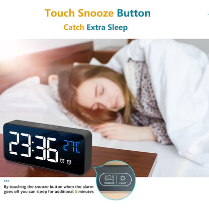 EasyView Digital Clock with Alarm and 11.5-Inch Display