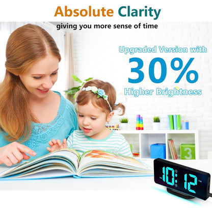 EasyView Digital Clock with Alarm and 11.5-Inch Display