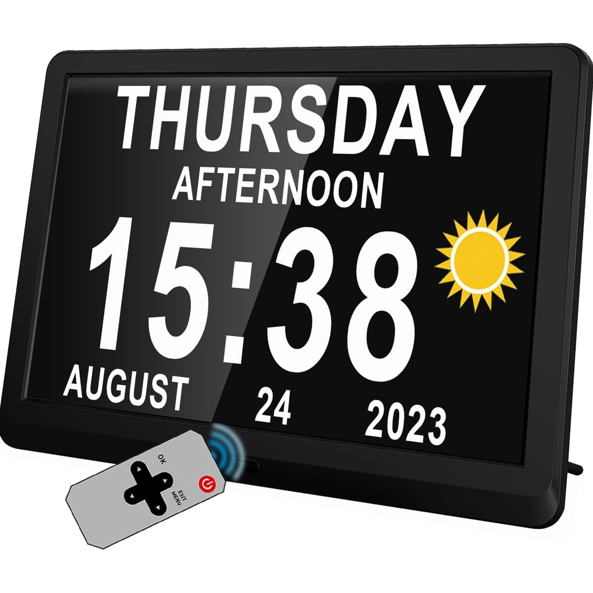 EasyView Digital Clock with Alarm and 11.5-Inch Display