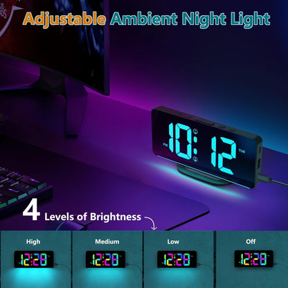 EasyView Digital Clock with Alarm and 11.5-Inch Display