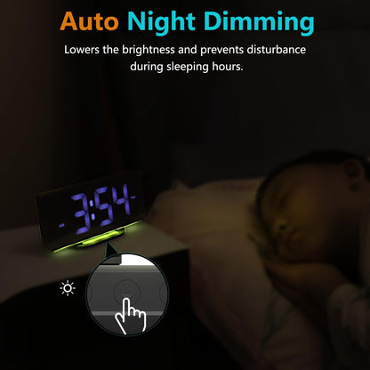 EasyView Digital Clock with Alarm and 11.5-Inch Display