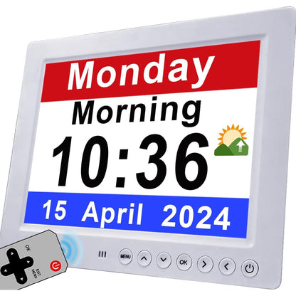 EasyView Digital Clock with Alarm and 11.5-Inch Display