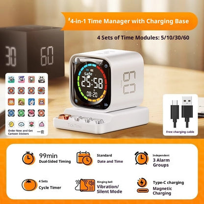 Smart Gravity-Activated Timer with LED Indicator and Dock