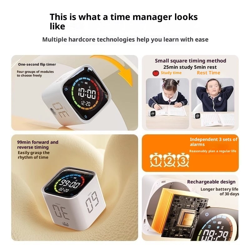 Smart Gravity-Activated Timer with LED Indicator and Dock