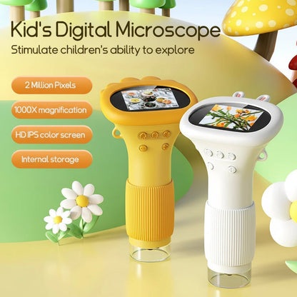 Portable Digital Microscope with LCD Display for Young Explorers