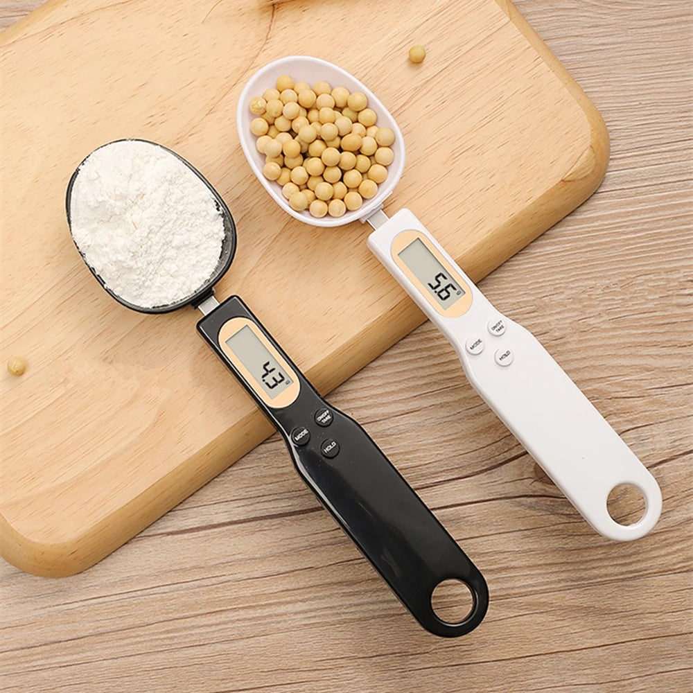 Smart Digital Spoon Scale with Interchangeable Heads and LCD Display