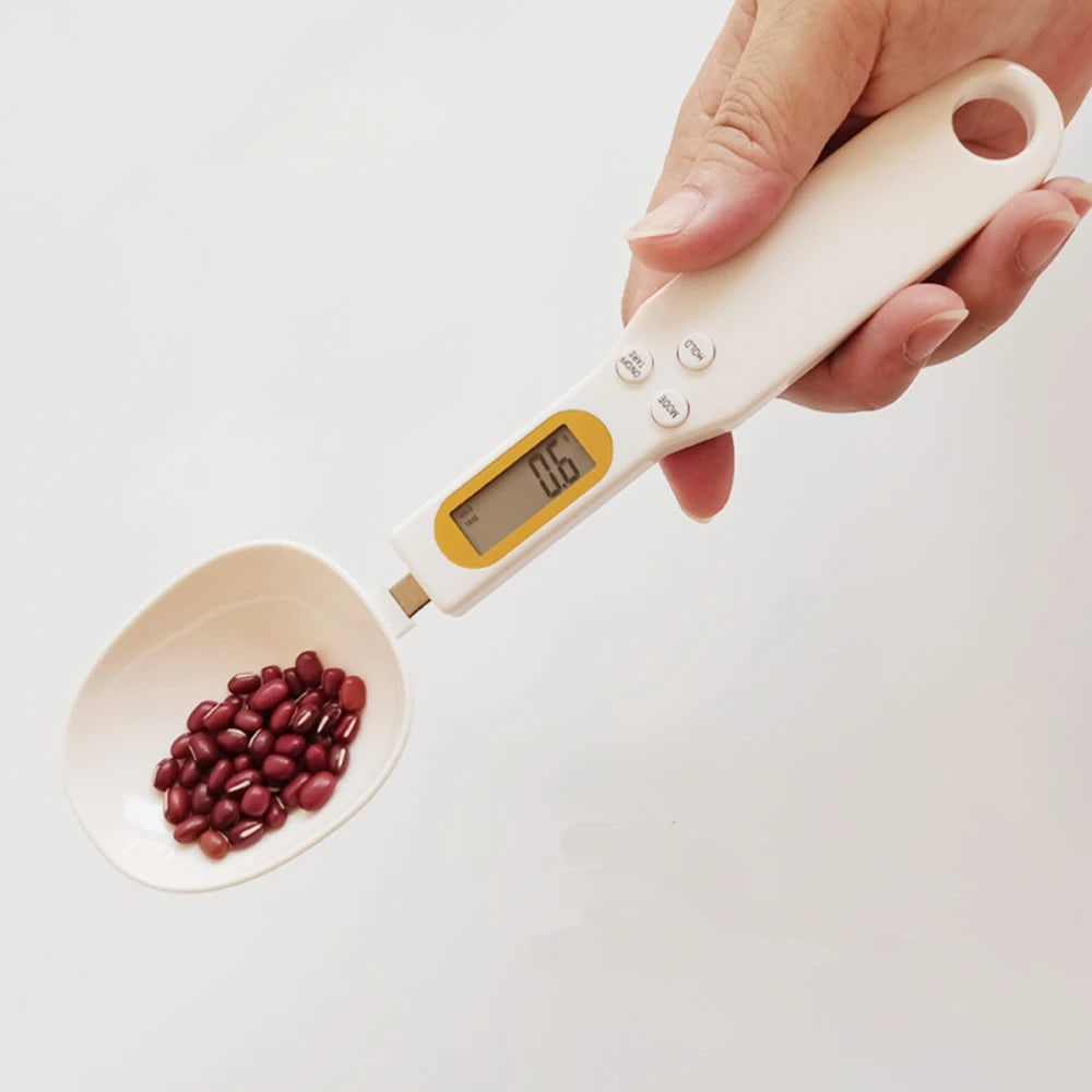 Smart Digital Spoon Scale with Interchangeable Heads and LCD Display