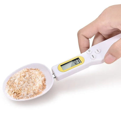 Smart Digital Spoon Scale with Interchangeable Heads and LCD Display
