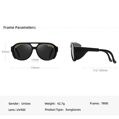 UV400 Motorcycle Sunglasses with Windproof Design