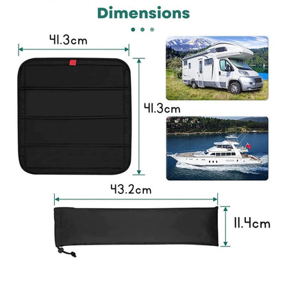 Stylish Window Shade for Caravans - Rolled Design