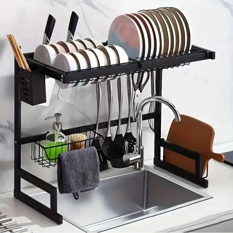 Adjustable Dish Drying Rack for Sinks - Fits 24" to 26
