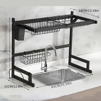 Adjustable Dish Drying Rack for Sinks - Fits 24" to 26