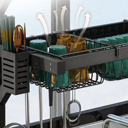Adjustable Dish Drying Rack for Sinks - Fits 24" to 26