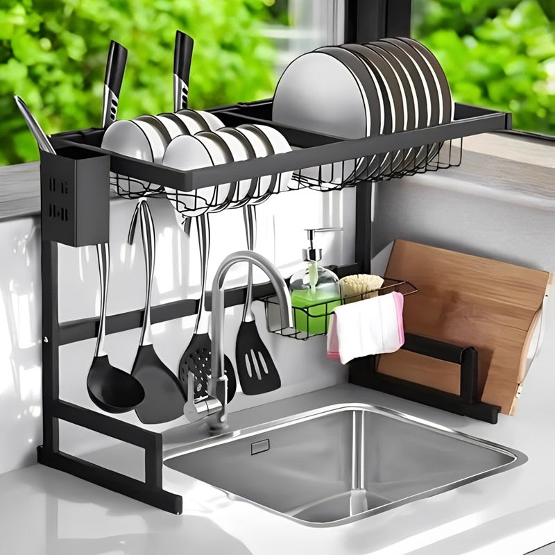 Adjustable Dish Drying Rack for Sinks - Fits 24" to 26
