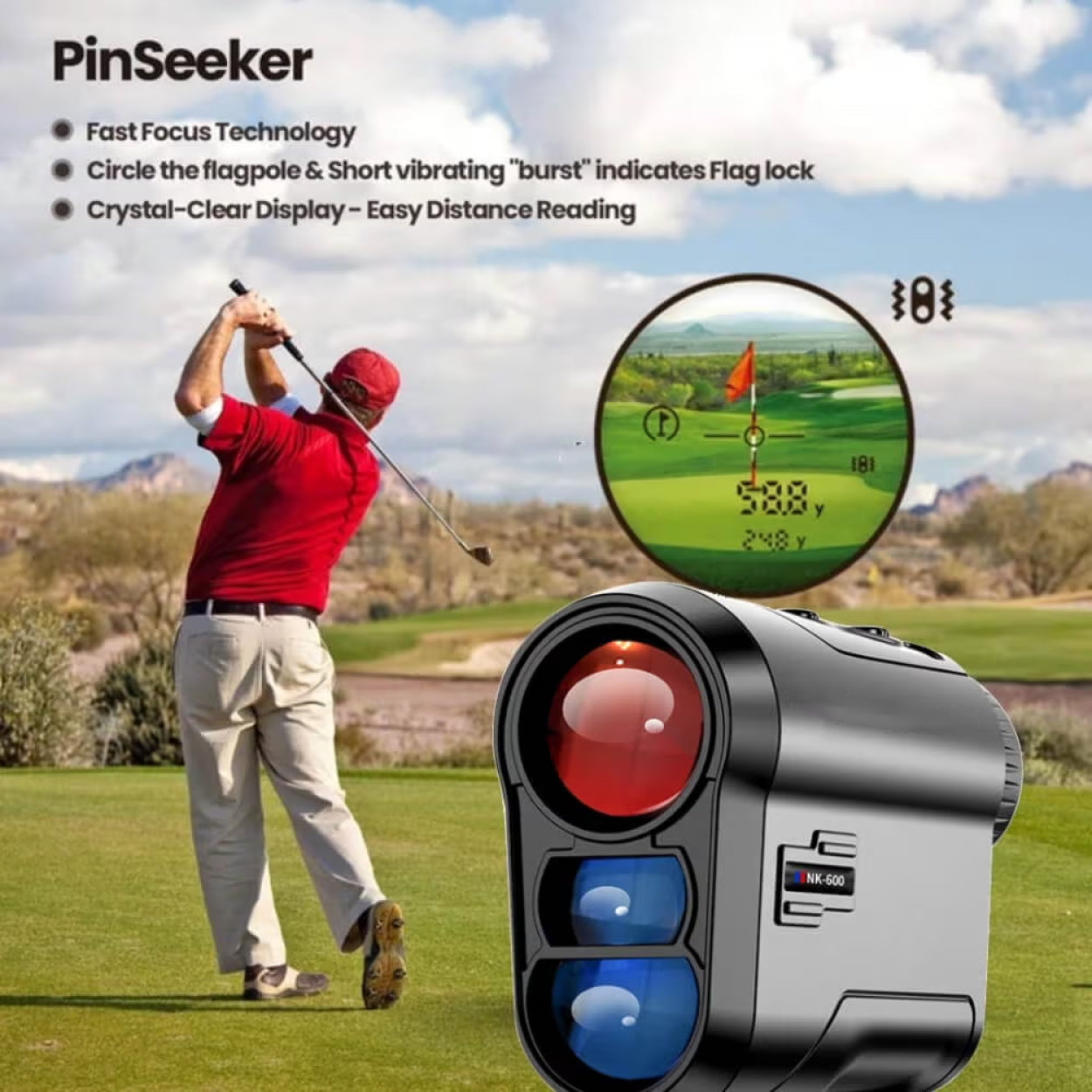 Compact Laser Rangefinder for Hunting - 650 Yard Measurement