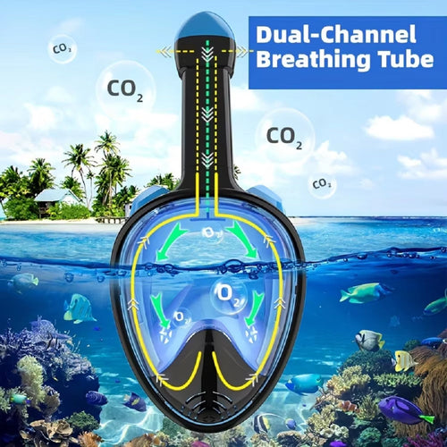 Full Face Snorkeling Mask with Anti-Fog Feature and Camera Attachment