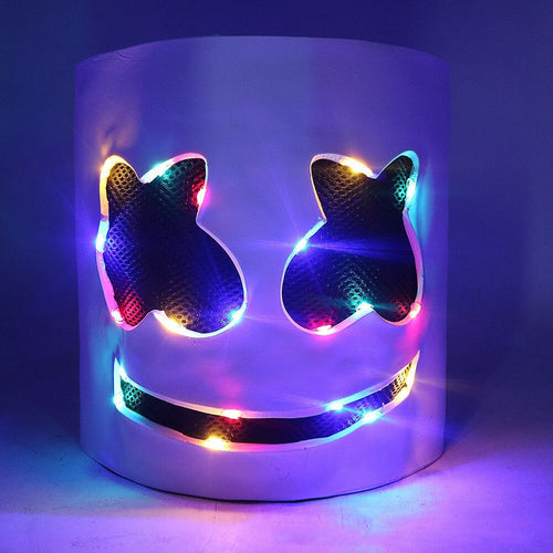 Illuminated DJ Costume Set for Kids with LED Mask and Glow Graphic